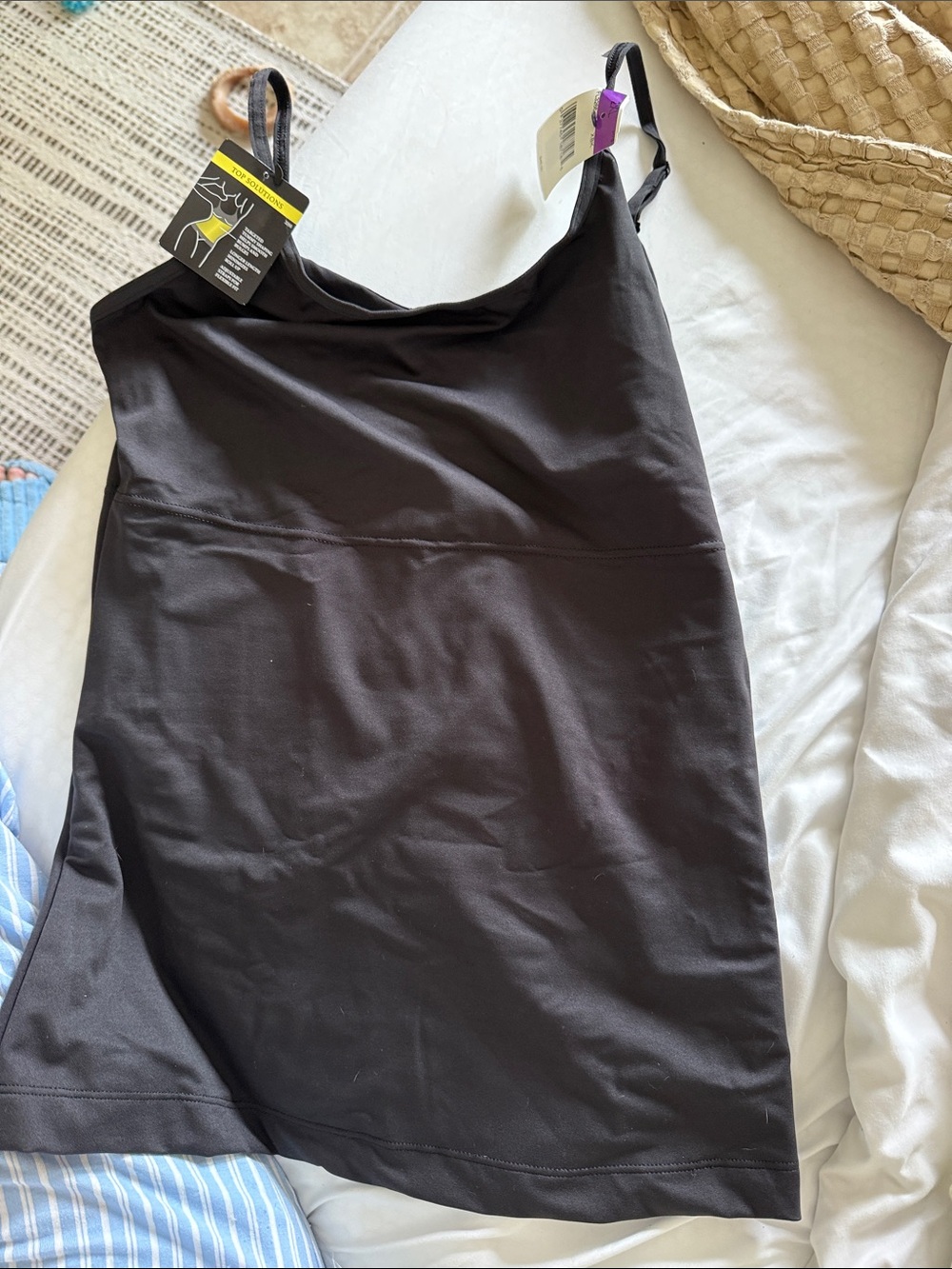 Maidenform Black Slip Cami Shapewear with Adjustable Straps